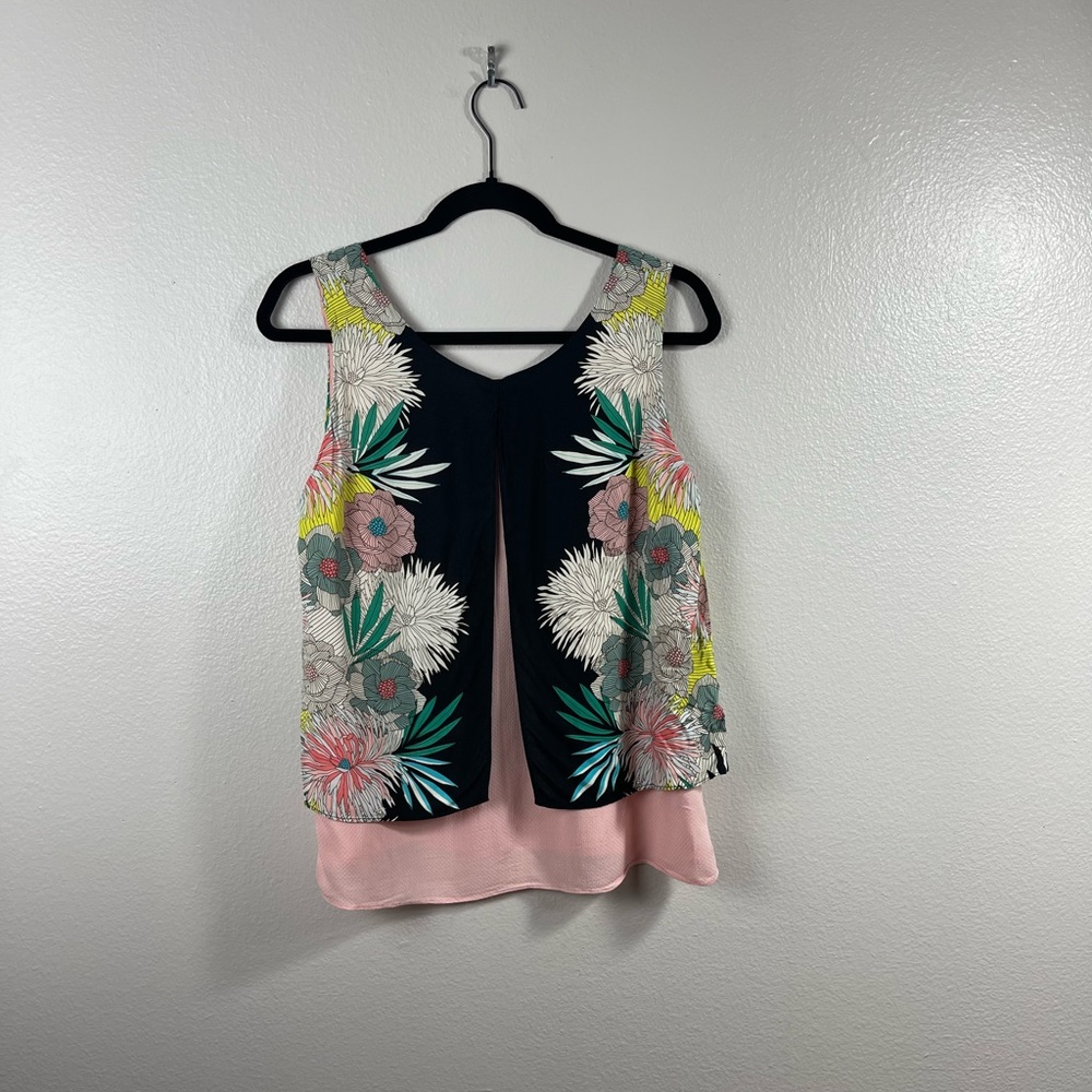 Anthropologie Corey Lynn Calter Anana Floral Print Layered Tank - Picture 6 of 10